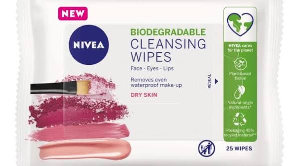 NIVEA Biodegradable Cleansing Wipes, Plant-Based Face Wipes, 25 Wipes - image 2