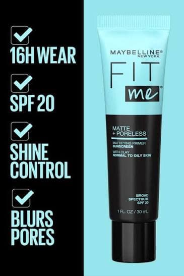 Maybelline Fit Me Matte & Poreless Mattifying Primer SPF 20 30ml - image 3